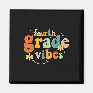 Aimant Vibes 4e année Équipe Rétro 1er jour de l'école