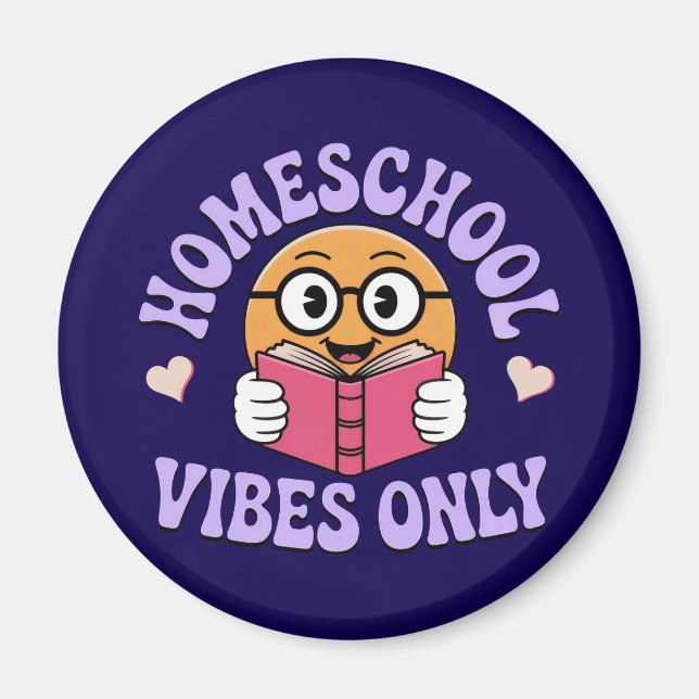 Aimant Vibes de l'école familiale uniquement (Devant)