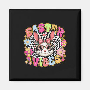 Aimant Vibes de Pâques Lapin de Floral Œuf de Pâques Coqu