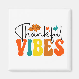 Aimant Vibes de remerciement Automne Thanksgiving