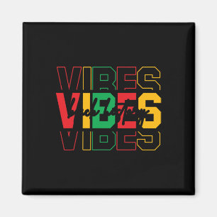 Aimant Vibes du Mois de l'Histoire des Noirs Coloré Afro-