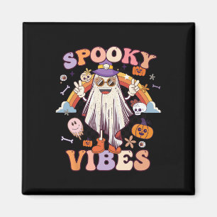 Aimant Vibes éffrayant Ghost Retro Super Halloween Femmes