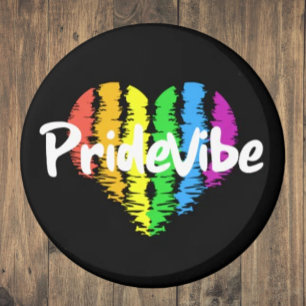 Aimant Vibrant PrideVibe : Afficher votre cœur arc-en-cie