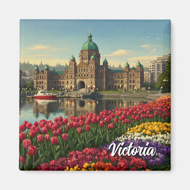 Aimant Victoria (Colombie-Britannique) Canada Travel (Devant)