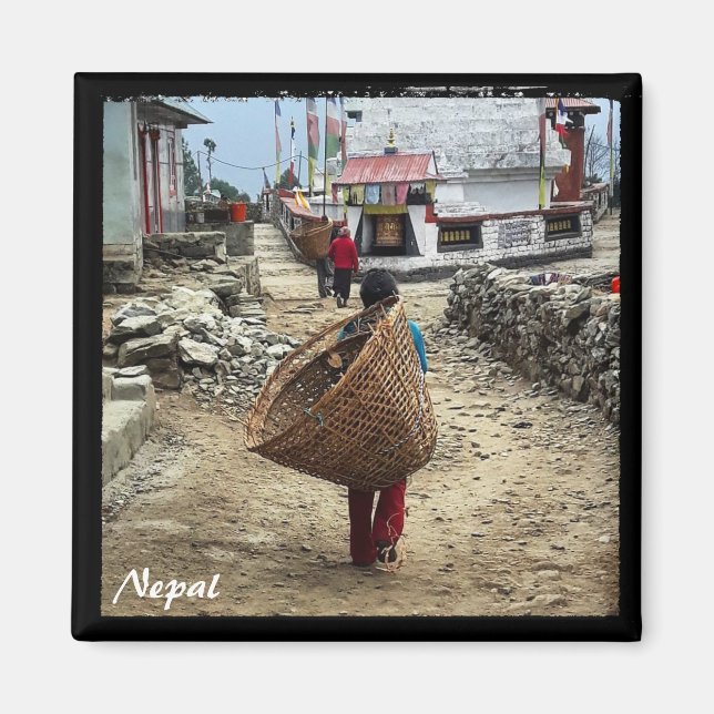 Aimant Vie de village, Himalaya - Népal (Devant)
