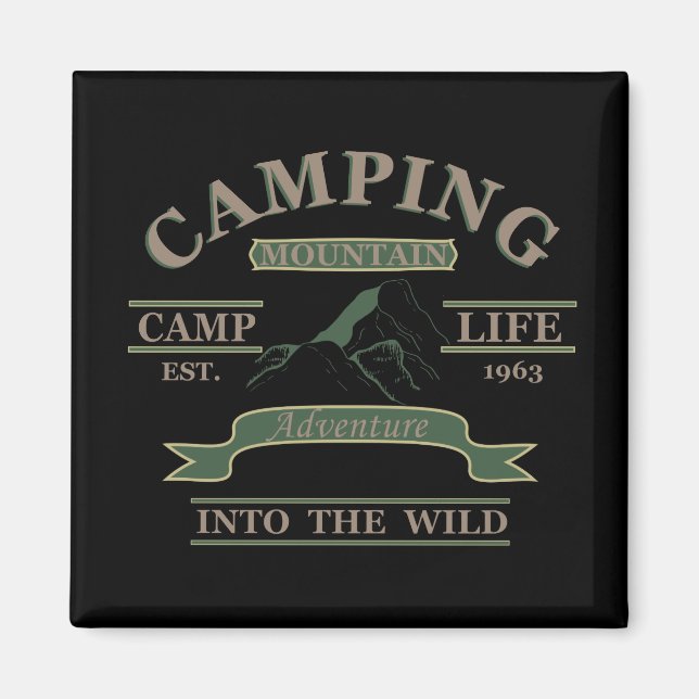 Aimant vie en camping (Devant)