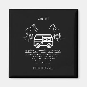Aimant Vie en van Vanlife Vintage Rétro Vannin Camping Ha
