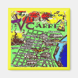 Aimant Vieille carte de quartier français
