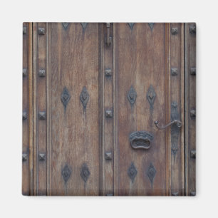 Aimant Vieille porte en bois espagnole avec des boulons