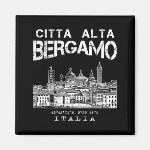 Aimant Vieille ville supérieure (Citta Alta) à Bergamo, I