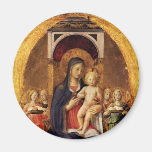 AIMANT VIERGE AVEC ENFANT ET ANGELS