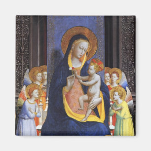 AIMANT VIERGE AVEC L'ENFANT, LES ANGES ET LES SAINTS