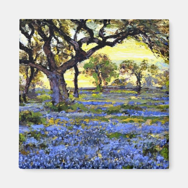 Aimant Vieux chêne et cloches bleues - Art Onderdonk (Devant)