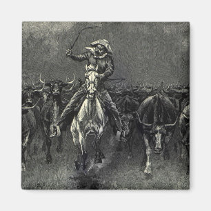 Aimant Vieux Cowboys, une débandade par Frederic Remingto