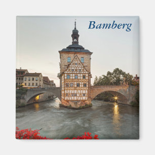 Aimant Vieux hôtel de ville de Bamberg et pont d'Obere