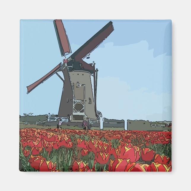 Aimant Vieux moulin néerlandais (Devant)