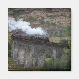 Aimant Vieux train de vapeur sur le viaduc de Glenfinnan