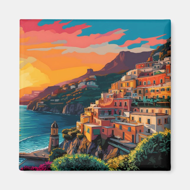 Aimant View of the Amalfi coast Italy Magneet (Devant)