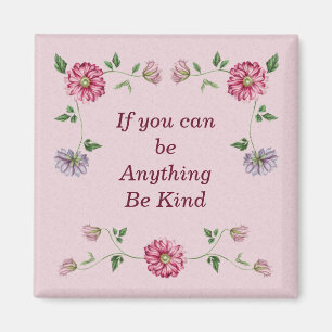 Aimant Vigne florale rose et violet  