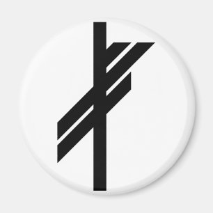 Aimant Viking Rune - chance - noir