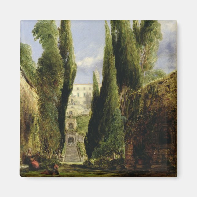 Aimant Villa D'Este, Tivoli (huile sur toile) (Devant)