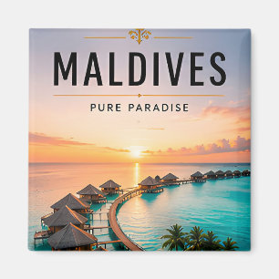 Aimant 🏝️ Villa sur l'eau aux Maldives Paradis Moderne