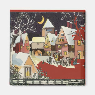 Aimant Village de Noël, ajouter du texte