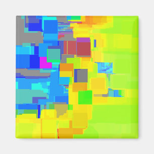 Aimant "Ville dans le ciel" Art géométrique