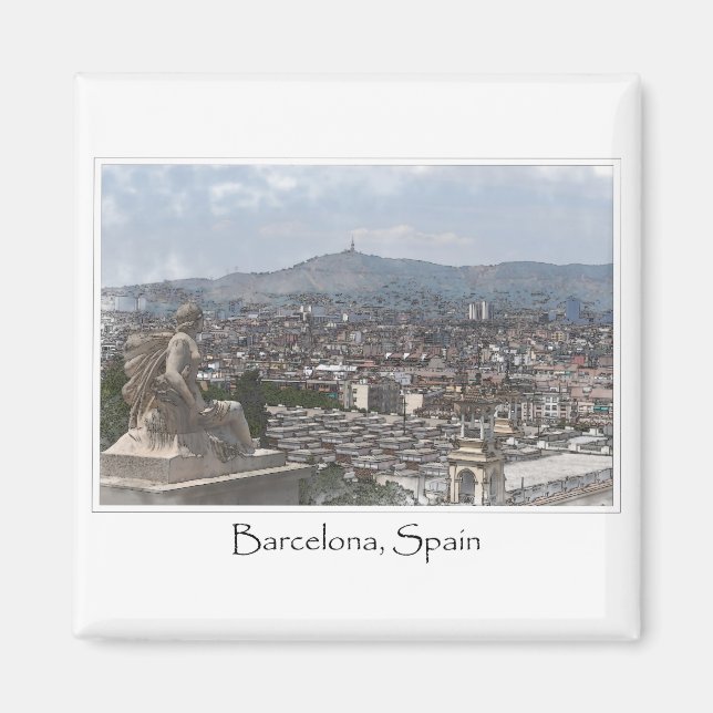 Aimant Ville de Barcelone Espagne (Devant)