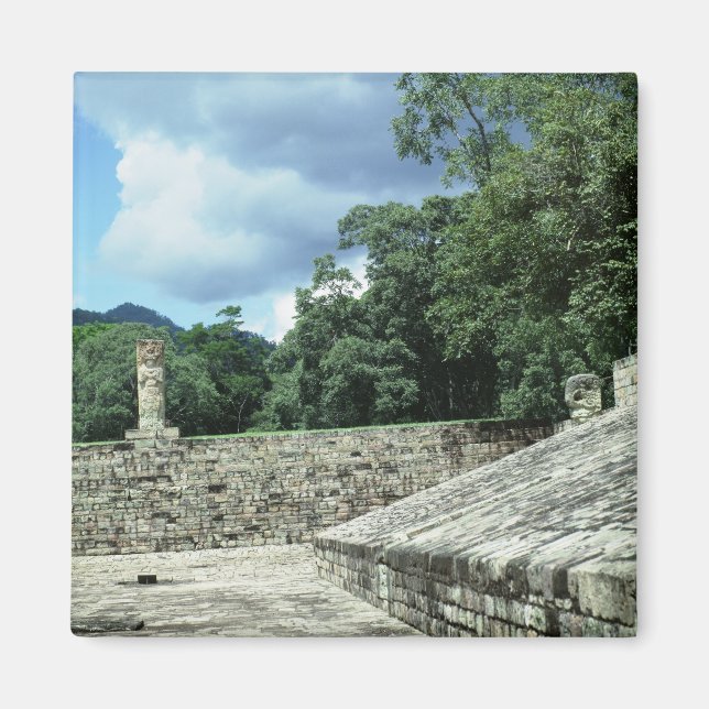 Aimant Ville de Copan Ruines mayas antiques Photo Conçu (Devant)