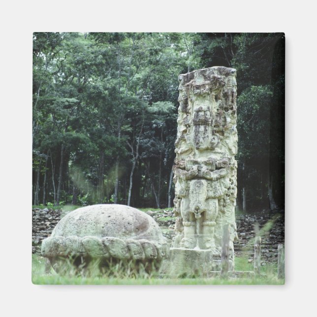 Aimant Ville de Copan ruines mayas Photo Carré (Devant)