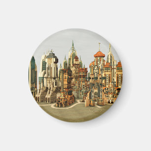 Aimant Ville de fantasy futuriste Art de la skyline de sc