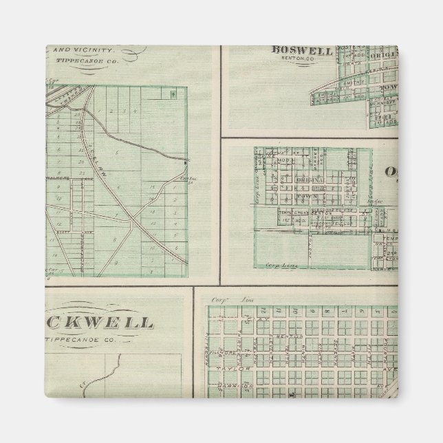 Aimant Ville de Fowler, Benton Co (Devant)