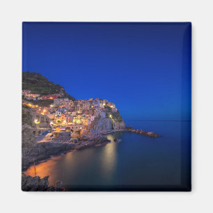 Aimant Ville de Manarola dans les Cinque Terre en soirée