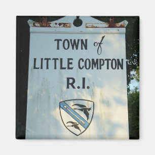 Aimant Ville de petit Compton, signe en bois de RI
