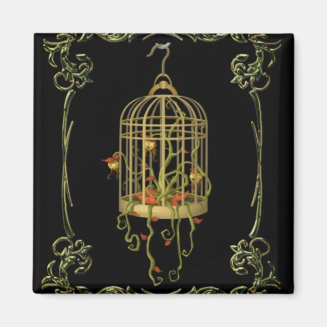 Aimant Vin blanc unique plante de cage à cloches Jingle (Devant)