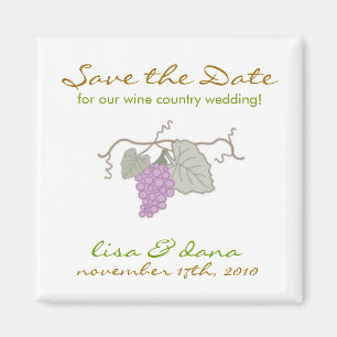 Aimant Vin Mariage campagnard vigne