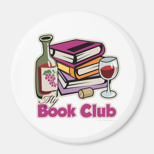 Aimant Vin : My Book Club (Devant)