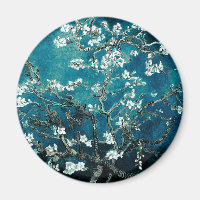 Vincent Van Gogh Almond Blossoms Dark Turquoise