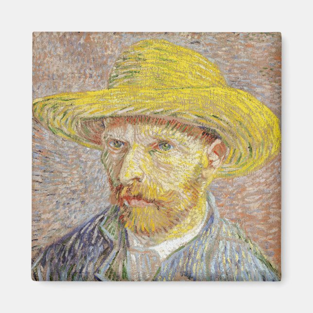 Aimant Vincent van Gogh - Autoportrait avec Casquette de  (Devant)