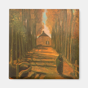 Aimant Vincent van Gogh - Avenue des peupliers à l'automn