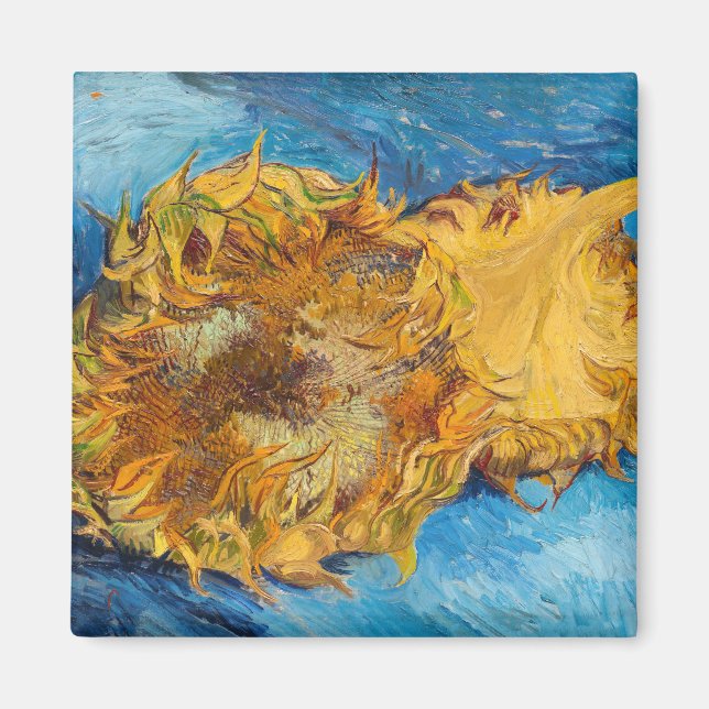 Aimant Vincent van Gogh - Deux tournesols coupés (Devant)
