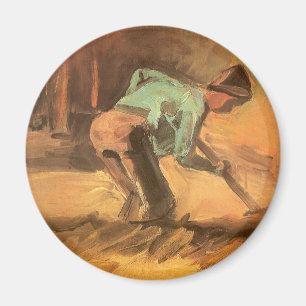 Aimant Vincent van Gogh - Homme penché avec bâton ou bêch