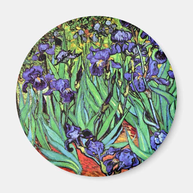 Aimant Vincent Van Gogh - Irises - Art de l'amour des fle (Devant)