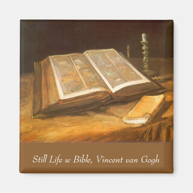 Aimant Vincent van Gogh - La vie morte avec la Bible (Devant)