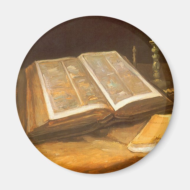 Aimant Vincent van Gogh - La vie morte avec la Bible (Devant)