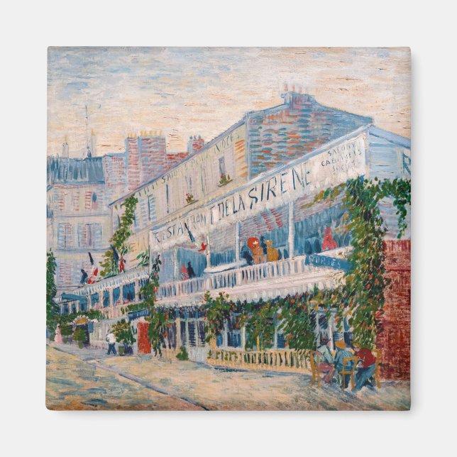 Aimant Vincent van Gogh - Le Restaurant de la Sirene (Devant)
