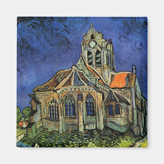 Aimant Vincent van Gogh - L'église d'Auvers (Devant)