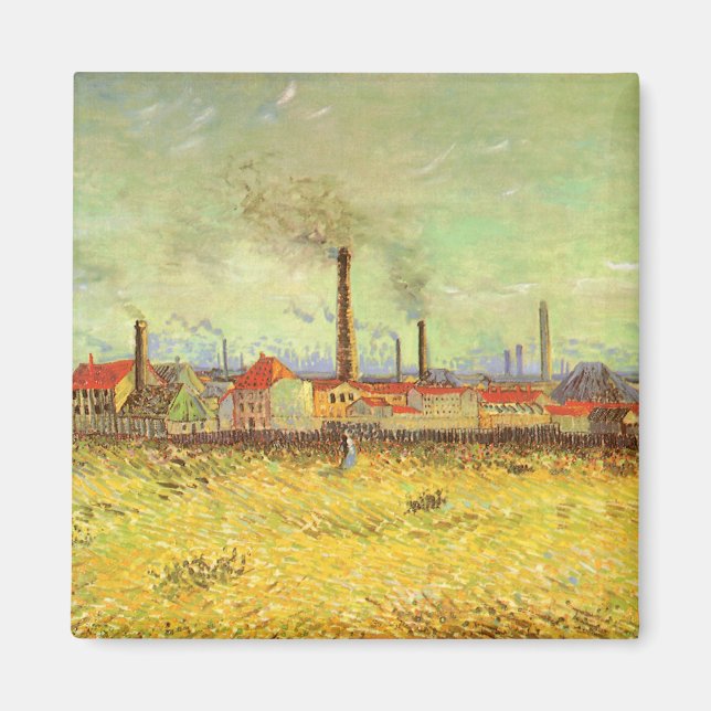 Aimant Vincent van Gogh - Les usines à Asnieres (Devant)