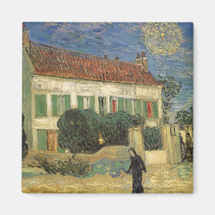 Aimant Vincent van Gogh - Maison Blanche à la nuit
